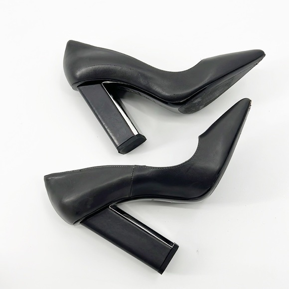 All Saints Cubista Mirrored Heel Pumps Gray size 38 size 7 - Picture 14 of 14